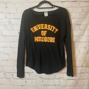 Black University of Missouri Small burnout Shirt